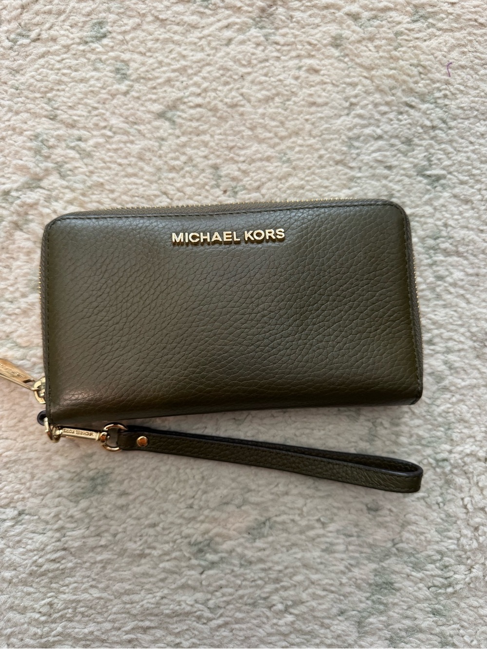 Michael Kors Olive Green Pebbled Leather Studded Backpack - Picture 5 of 6